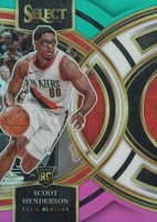 2023 Panini Select #129 Scoot Henderson Teal/White/Pink Prizm Basketball Card