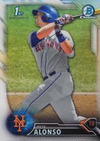 2016 Bowman Draft  #BDC92 Pete Alonso Chrome-Refractor Baseball Card