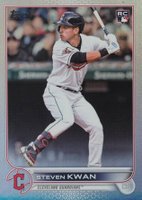 2022 Topps Update #US261 Steven Kwan Rainbow Foil Baseball Card