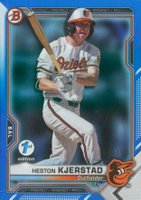 2021 Bowman 1st Edition #BFE138 Heston Kjerstad Blue Foil Baseball Card