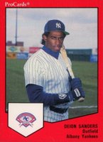1989 Procards Albany Yankees #338 Deion Sanders Baseball Card