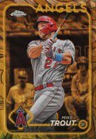 2024 Topps Gilded Collection #27 Mike Trout Gold Wave Baseball Card
