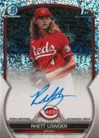 2023 Bowman Draft Chrome Prospect Autograph #CDARLO Rhett Lowder Sparkle Refractor Baseball Card