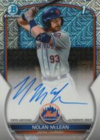 2023 Bowman Draft Chrome Prospect Autograph #CDANM Nolan McLean HTA Choice Baseball Card