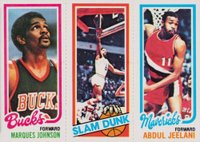 1980 Topps # Johnson/Erving/Jeelani Basketball Card