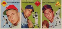 1954 Topps Salesman Panel # Duke Snider/Harvey Haddix/Willie Jones Baseball Card