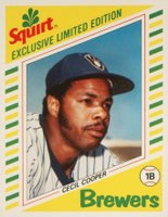 1982 Squirt #1 Cecil Cooper Baseball Card