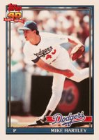 1991 Topps Tiffany #199 Mike Hartley Baseball Card