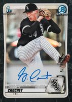 2020 Bowman Draft Chrome Draft Picks Autographs #CDAGC Garrett Crochet Black Refractor Baseball Card