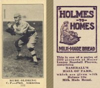 1916 Holmes for Homes Bread #132 Rube Oldring Baseball Card