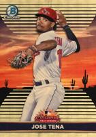 2022 Bowman Chrome 2021 AFL Fall Stars #AFLS17 Jose Tena Superfractor 1/1 Baseball Card