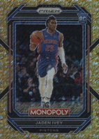 2022 Panini Prizm Monopoly #26 Jaden Ivey Gold Money Shimmer Basketball Card