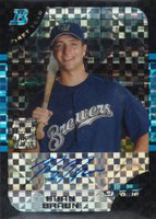 2005 Bowman Chrome Draft Picks #168 Ryan Braun Autograph-XFractor Baseball Card