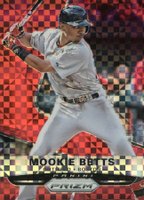 2015 Panini Prizm #122 Mookie Betts Red Power Prizm Baseball Card