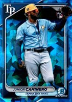 2024 Bowman Chrome Sapphire Edition #56 Junior Caminero Image Variation Baseball Card