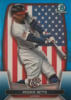 2023 Bowman Chrome World Baseball Classic Flag #WBC86 Mookie Betts Blue Baseball Card