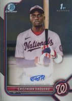 2022 Bowman Chrome Prospect Autographs #CPACV Cristhian Vaquero Baseball Card