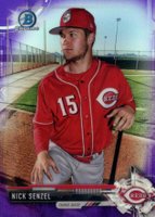 2017 Bowman Chrome Prospects #BCP225 Nick Senzel Purple Refractor Baseball Card