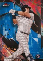 2024 Topps Finest #168 Jasson Dominguez Blue Refractor Baseball Card