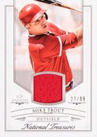 2015 Panini National Treasures #117 Mike Trout Material Baseball Card