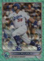 2022 Topps Chrome #84 Albert Pujols Aqua Wave Refractor Baseball Card