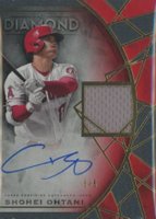 2022 Topps Diamond Icons Single Player Autographed Relics #SPASO Shohei Ohtani Red Baseball Card