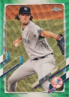 2021 Topps Chrome #80 Gerrit Cole Green Wave Refractor Baseball Card