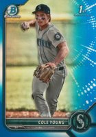 2022 Bowman Draft #BDC112 Cole Young Chrome-Blue Refractor Baseball Card