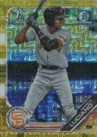 2019 Bowman Mega Box Chrome #82 Marco Luciano Gold Refractor Baseball Card