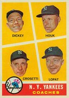 1960 Topps #465 Yankees Coaches Baseball Card