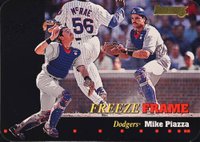 1996 Donruss Freeze Frame #8 Mike Piazza Baseball Card