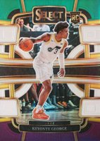 2023 Panini Select #75 Keyonte George Green/White/Purple Prizm Basketball Card
