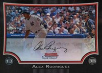 2009 Bowman Chrome #3 Alex Rodriguez Refractor Baseball Card