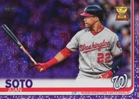 2019 Topps #213 Juan Soto Batting-Purple Baseball Card