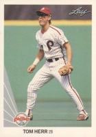 1990 Leaf #184 Tom Herr Baseball Card