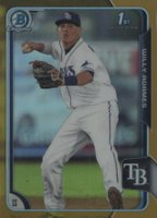 2015 Bowman Chrome Prospects #BCP61 Willy Adames Gold Refractor Baseball Card