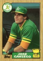 1987 Topps Tiffany #620 Jose Canseco Baseball Card