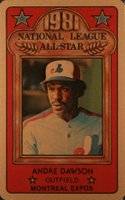 1981 Perma-Graphics All-Star Credit Cards #3 Andre Dawson Gold Baseball Card