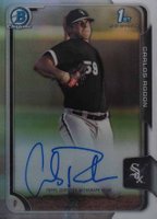 2015 Bowman Chrome Autograph Prospect #CR Carlos Rodon Refractor Baseball Card