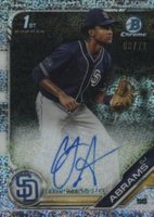 2019 Bowman Draft Chrome Draft Picks Autograph #CDACA CJ Abrams Sparkles Refractor Baseball Card