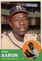 1963 Topps #390 Hank Aaron Baseball Card