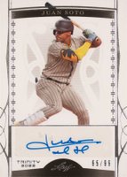 2022 Leaf Trinity Autograph #BAJS1 Juan Soto Silver Foil Baseball Card