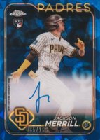 2024 Topps Chrome Sapphire Chrome Sapphire Autographs #CSAJME Jackson Merrill Baseball Card