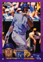 2023 Topps Chrome Logofractor Edition #85 Nick Pratto Purple Refractor Baseball Card
