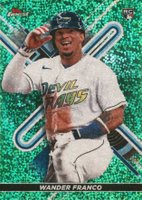 2022 Topps Finest #2 Wander Franco Green Speckle Refractor Baseball Card