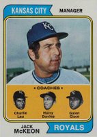 1974 Topps #166 Royals Mgr./Coaches Baseball Card