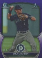 2023 Bowman Draft #BDC42 Colt Emerson Chrome-Purple Baseball Card