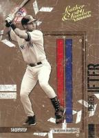 2004 Donruss Leather & Lumber #96 Derek Jeter Black/White Baseball Card