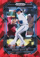 2023 Panini Prizm #254 Bobby Witt Jr. Red Ice Baseball Card
