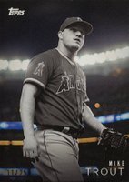 2018 Topps on Demand Black & White #2B Mike Trout Background Baseball Card